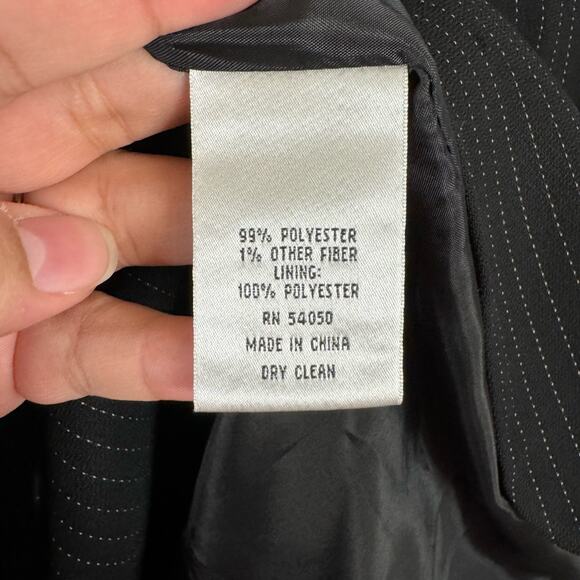 Jones New York Suit Black Striped Two-Button Blazer Size 8 - Picture 5 of 6
